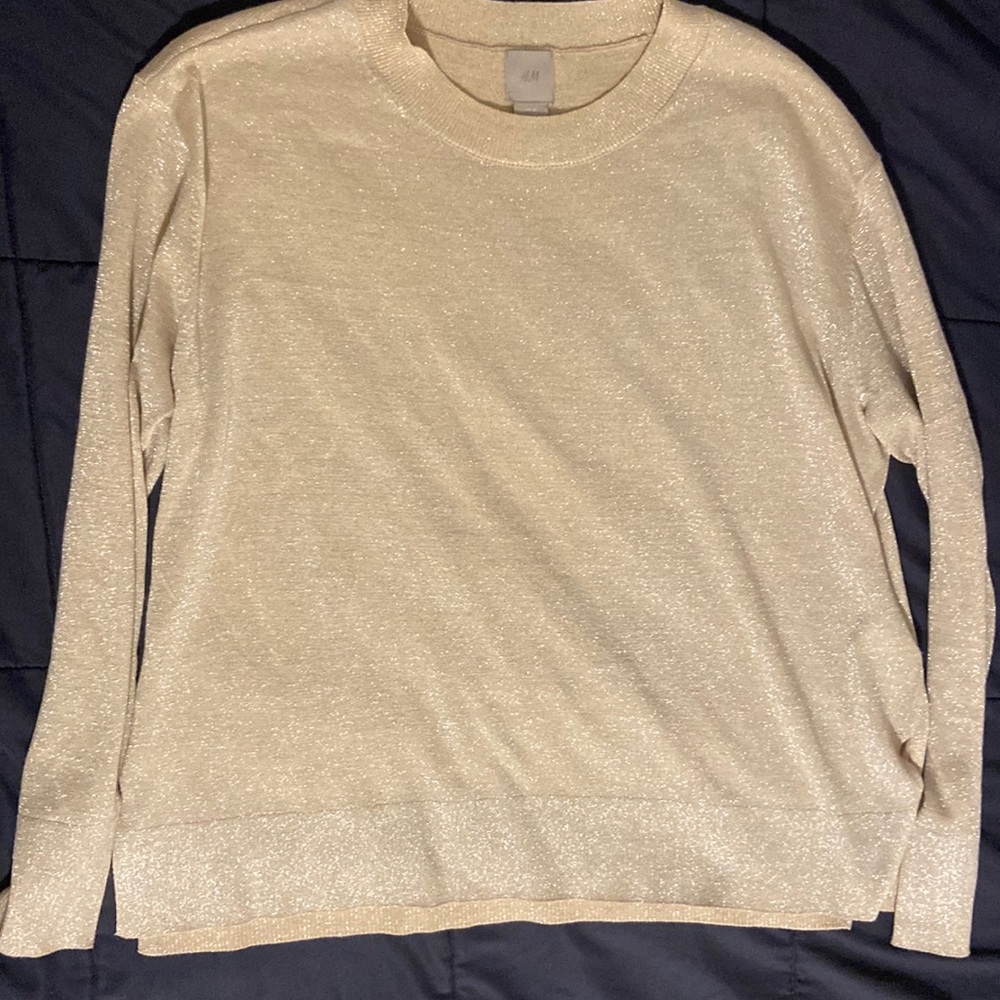 H&M gold light weight sweater